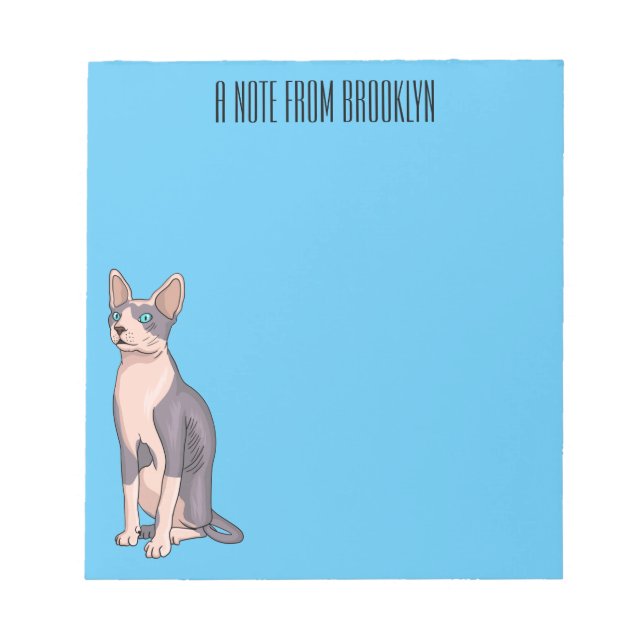 Bild på tecknad av sfärisk katt anteckningsblock (Framsida)