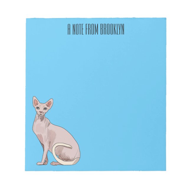 Bild på tecknad av sfärisk katt anteckningsblock (Framsida)