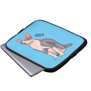 Bild på tecknad av sfärisk katt laptop fodral