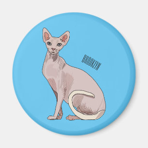 Bild på tecknad av sfärisk katt magnet