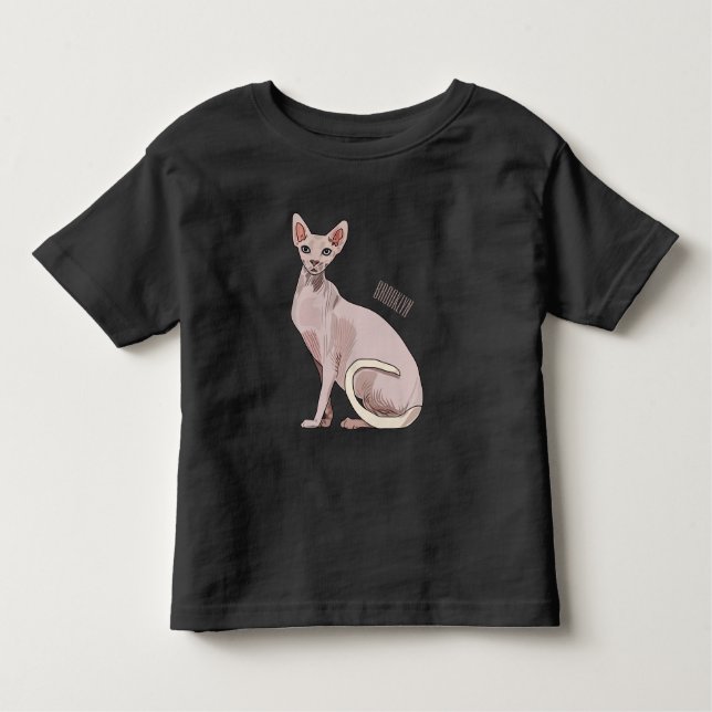 Bild på tecknad av sfärisk katt t shirt (Framsida)