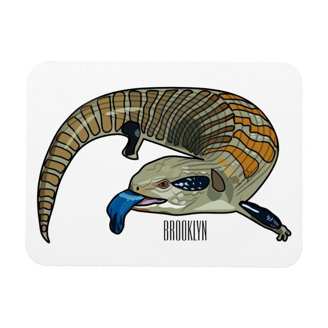 Bild på tecknad med blåtonad skink magnet (Horisontell)
