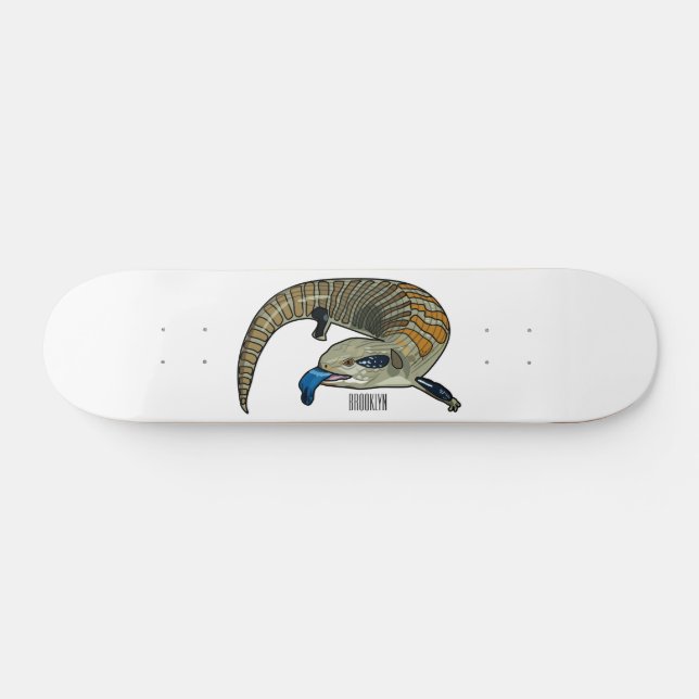 Bild på tecknad med blåtonad skink mini skateboard bräda 18,5 cm (Horz)