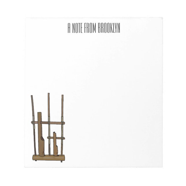 Bild på tecknaden Angklung Anteckningsblock (Framsida)