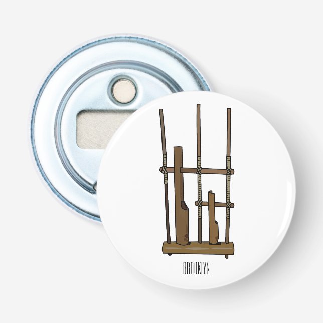 Bild på tecknaden Angklung Flasköppnare (Framsidan)