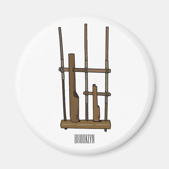 Bild på tecknaden Angklung Magnet (Framsidan)