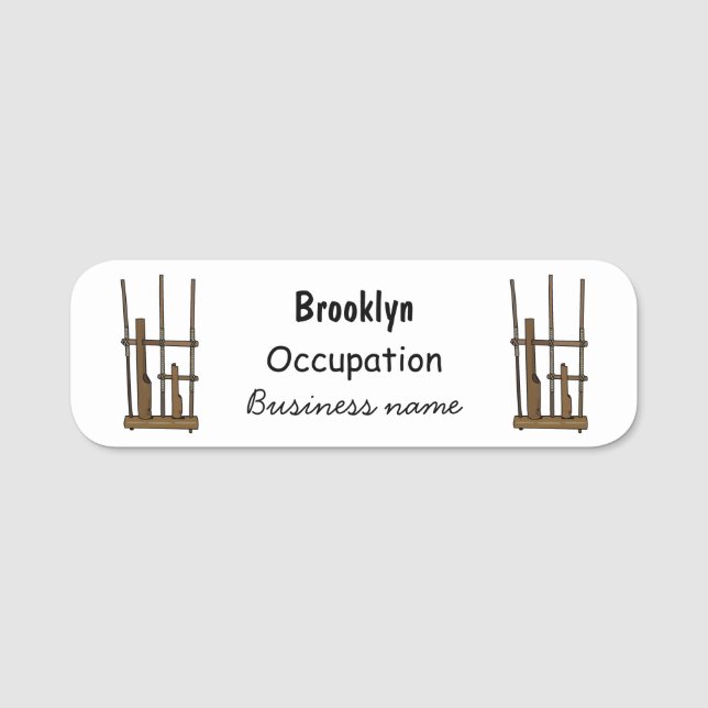 Bild på tecknaden Angklung Namnbricka (Framsida)