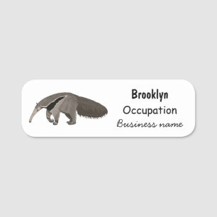 Bild på tecknaden Anteater Namnbricka