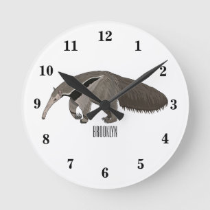 Bild på tecknaden Anteater Rund Klocka