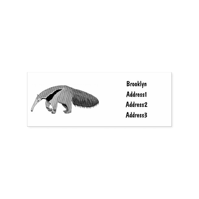 Bild på tecknaden Anteater Stämpel (Tryck)