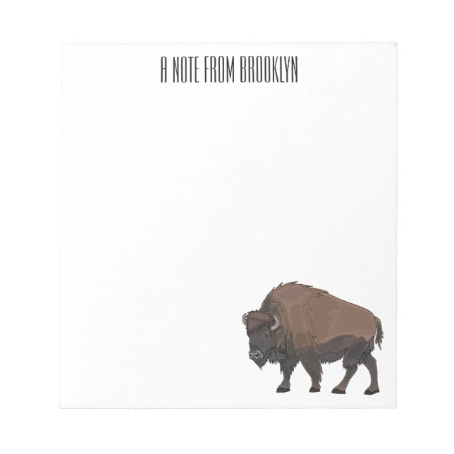 Bild på tecknaden Bison Anteckningsblock (Framsida)
