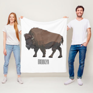 Bild på tecknaden Bison Fleecefilt