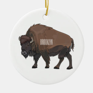 Bild på tecknaden Bison Julgransprydnad Keramik
