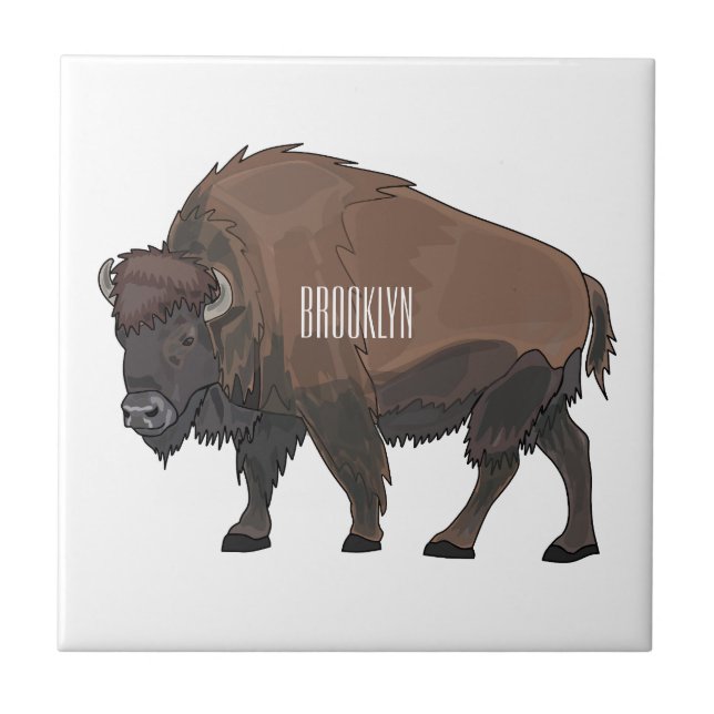 Bild på tecknaden Bison Kakelplatta (Framsidan)