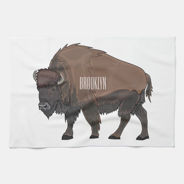 Bild på tecknaden Bison Kökshandduk (Horisontell)