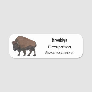 Bild på tecknaden Bison Namnbricka