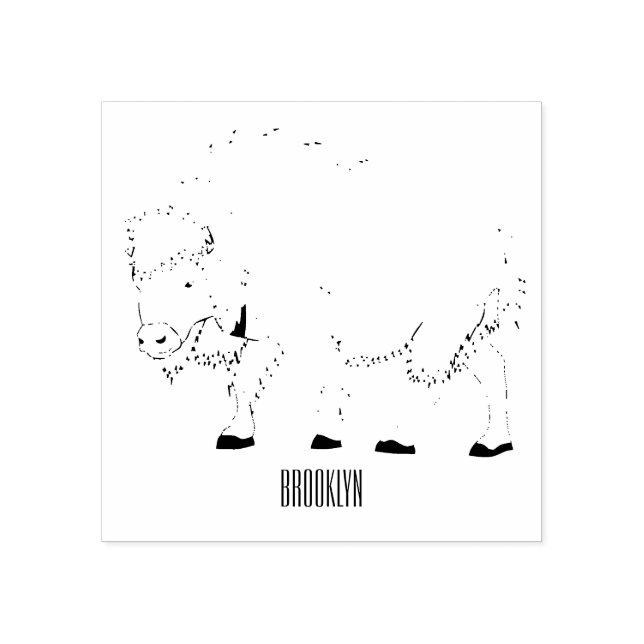 Bild på tecknaden Bison Stämpel (Tryck)