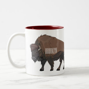 Bild på tecknaden Bison Två-Tonad Mugg