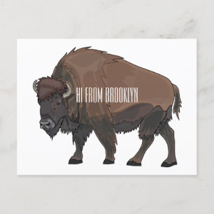 Bild på tecknaden Bison Vykort