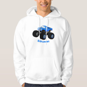 Bild på tecknaden Cute Blue monster lastbil Hoodie