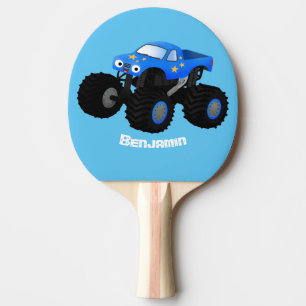 Bild på tecknaden Cute Blue monster lastbil Pingisracket