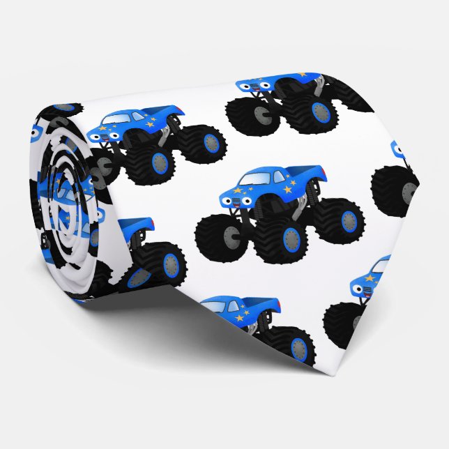 Bild på tecknaden Cute Blue monster lastbil Slips (Rullad)