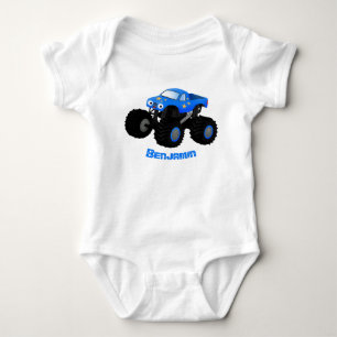 Bild på tecknaden Cute Blue monster lastbil T Shirt