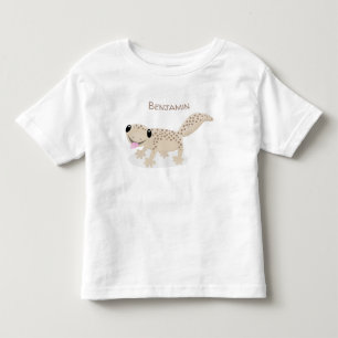 Bild på tecknaden Cute lycklig, fläckig tan gecko T Shirt