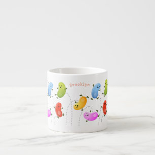 Bild på tecknaden Cute lycklig-jellybeans som hopp Espressomugg