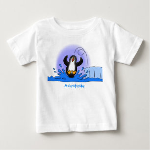 Bild på tecknaden Cute lycklig som hoppar över pen T Shirt