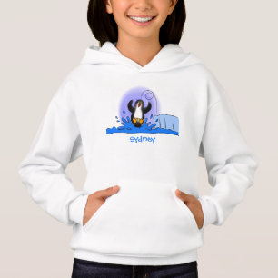 Bild på tecknaden Cute lycklig som hoppar över pen T Shirt