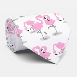 Bild på tecknaden för akut rosa flamingo trio slips