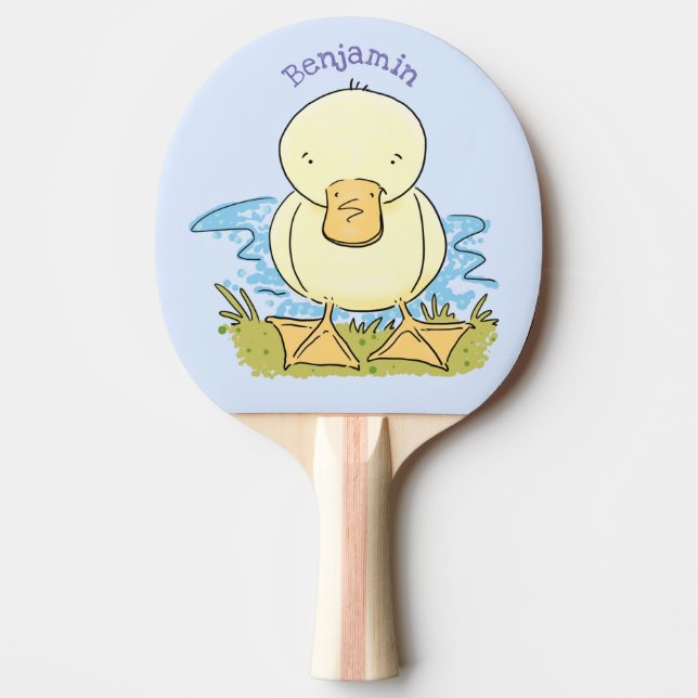 Bild på tecknaden för ankringning av Cute gult bab Pingisracket (Framsidan)