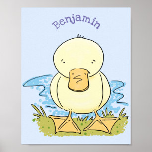 Bild på tecknaden för ankringning av Cute gult bab Poster