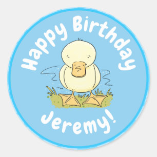 Bild på tecknaden för ankringning av Cute gult bab Runt Klistermärke