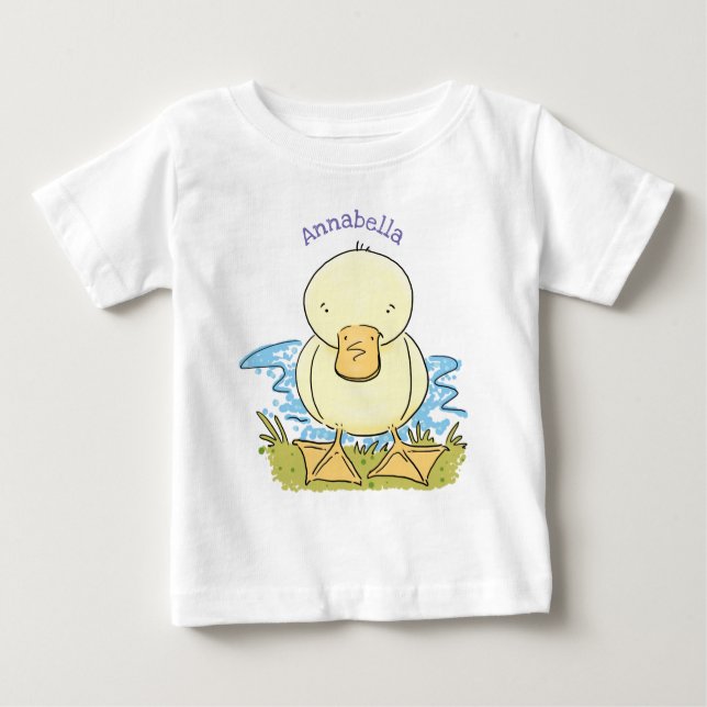 Bild på tecknaden för ankringning av Cute gult bab T Shirt (Framsida)