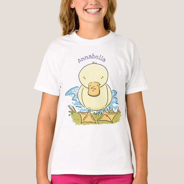 Bild på tecknaden för ankringning av Cute gult bab T Shirt (Framsida)