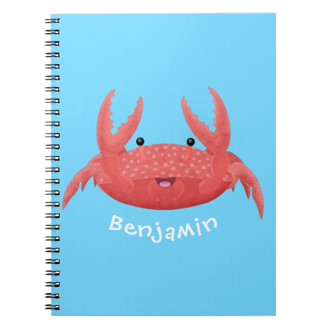 Bild på tecknaden för Cute Red Spot Crab Anteckningsbok (Framsidan)