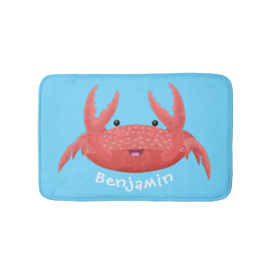 Bild på tecknaden för Cute Red Spot Crab Badrumsmatta