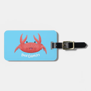 Bild på tecknaden för Cute Red Spot Crab Bagagebricka