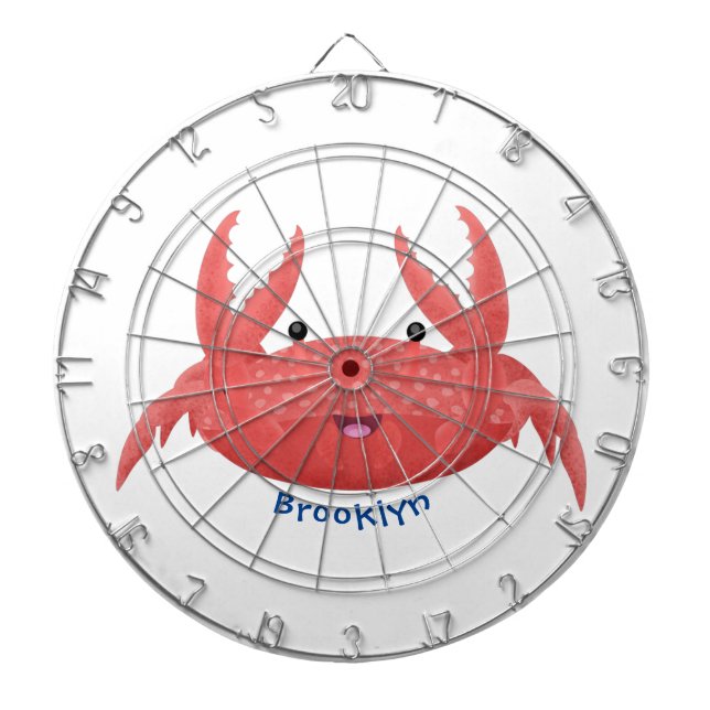 Bild på tecknaden för Cute Red Spot Crab Darttavla (Framsidan)