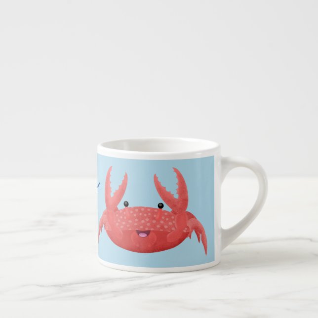 Bild på tecknaden för Cute Red Spot Crab Espressomugg (Höger)