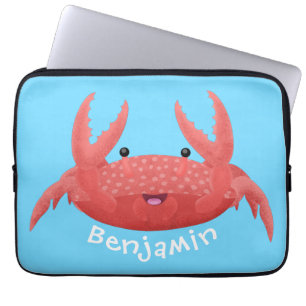 Bild på tecknaden för Cute Red Spot Crab Laptop Fodral