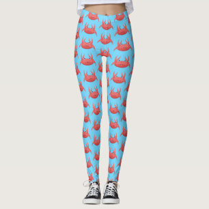 Bild på tecknaden för Cute Red Spot Crab Leggings