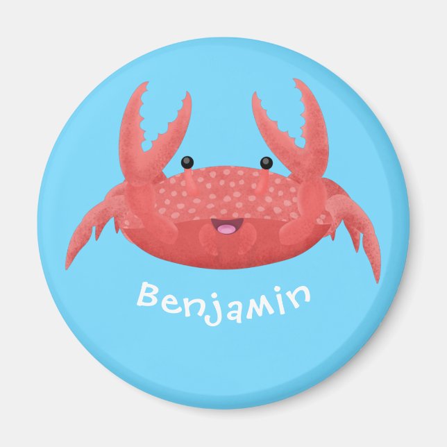 Bild på tecknaden för Cute Red Spot Crab Magnet (Framsidan)