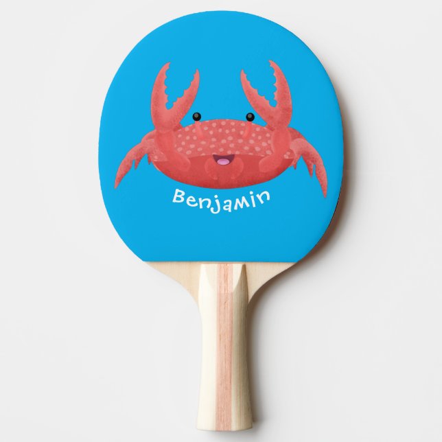 Bild på tecknaden för Cute Red Spot Crab Pingisracket (Framsidan)