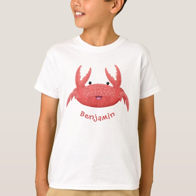 Bild på tecknaden för Cute Red Spot Crab T Shirt (Framsida)