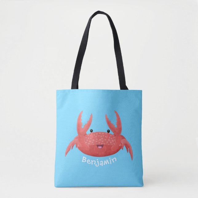 Bild på tecknaden för Cute Red Spot Crab Tygkasse (Framsida)