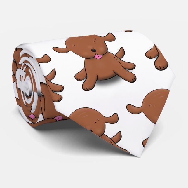 Bild på tecknaden för den hund valpen i Cute lyckl Slips (Rullad)