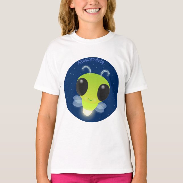 Bild på tecknaden för den  ljusglimten för den aku t shirt (Framsida)